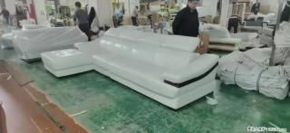 【大厂仿真皮沙发】实木框架，高回弹海绵45密度。全新包装，质量非常好，3.6米右贵妃 - 孝感28生活网 xiaogan.28life.com